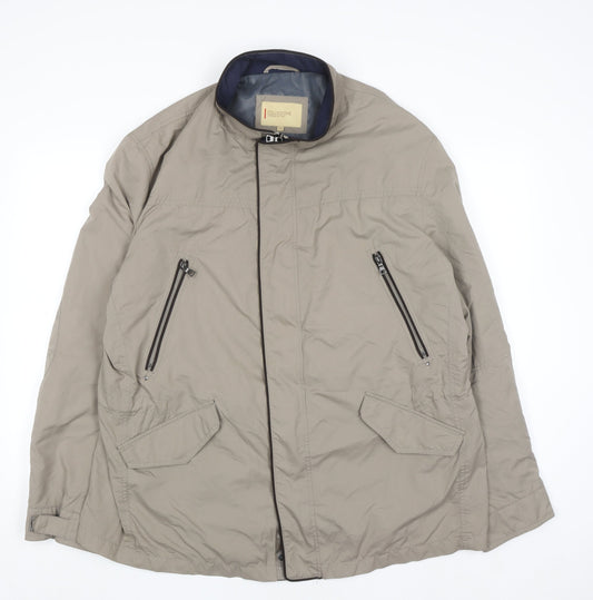 Collezione Men’s Beige 2XL Windbreaker Jacket Lightweight Zip Style