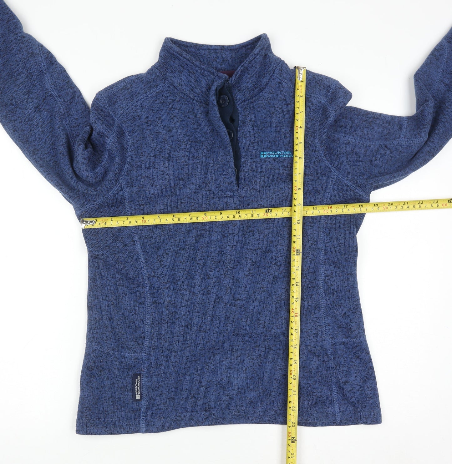 Mountain Warehouse Women's Blue UK 10 Fleece Henley Sweatshirt