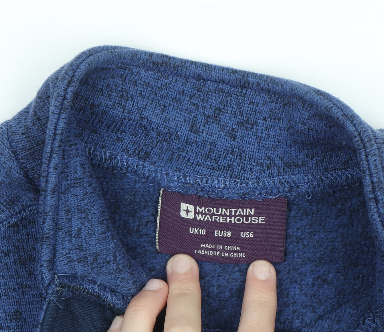 Mountain Warehouse Women's Blue UK 10 Fleece Henley Sweatshirt