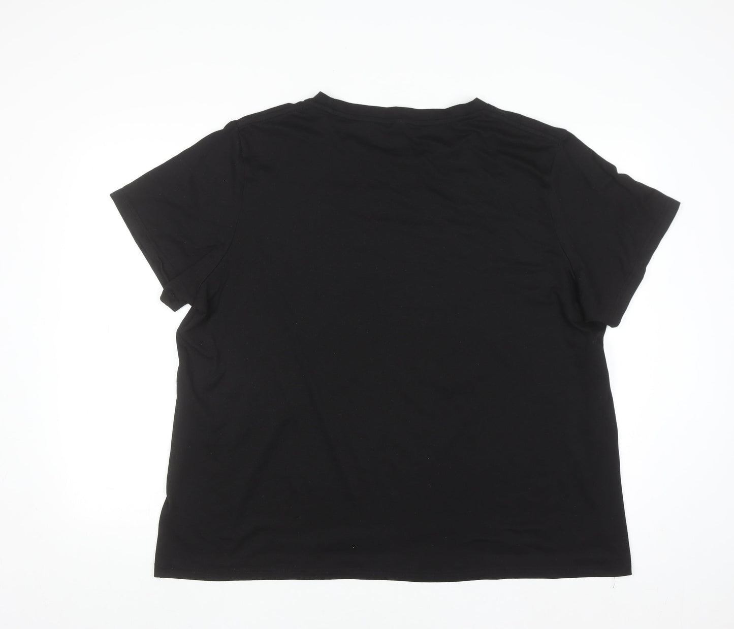 SHEIN Curve Women's Black 2XL Positive Quote Short Sleeve Cotton T-Shirt