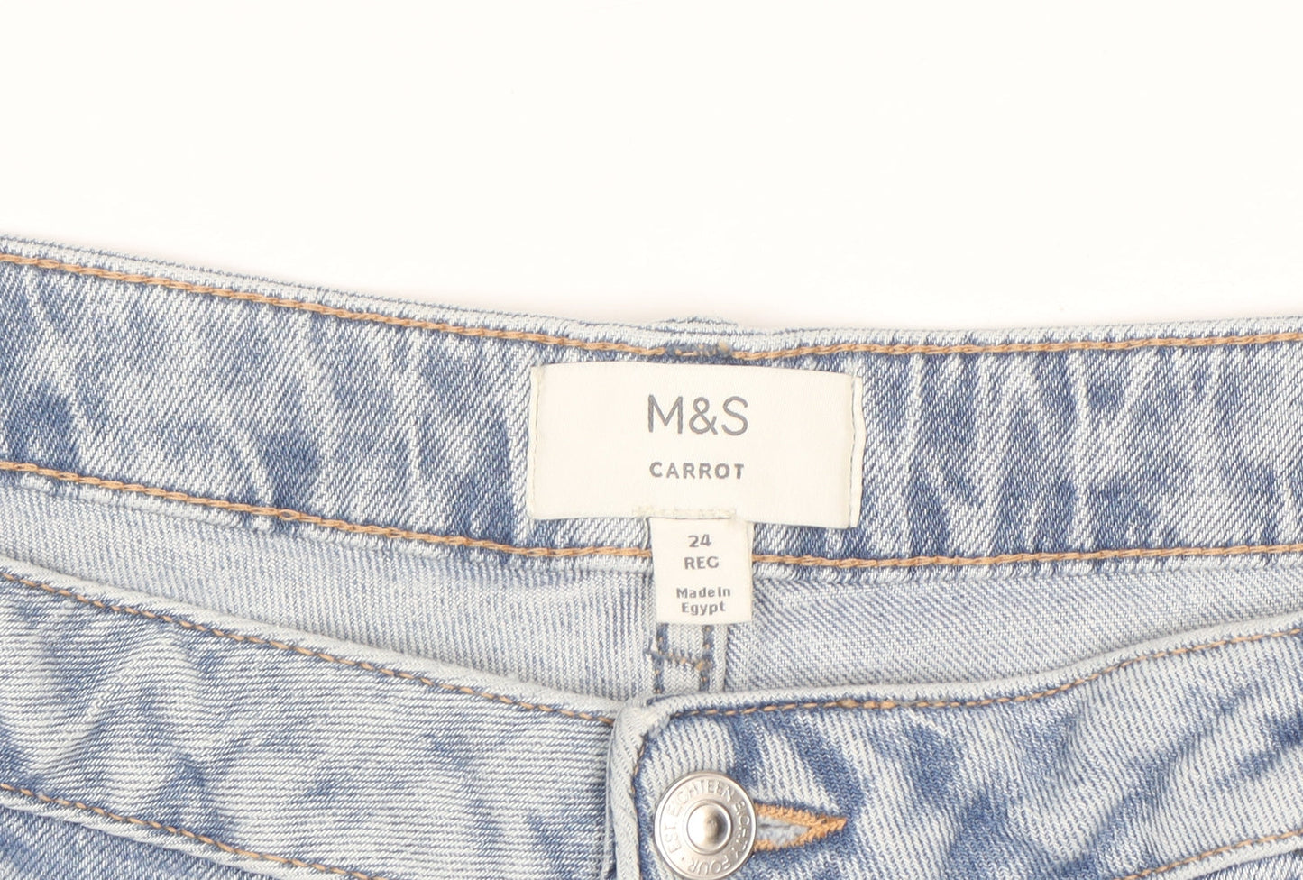 Marks and Spencer Men’s Blue Carrot Fit Ankle Jeans Size 24 Regular