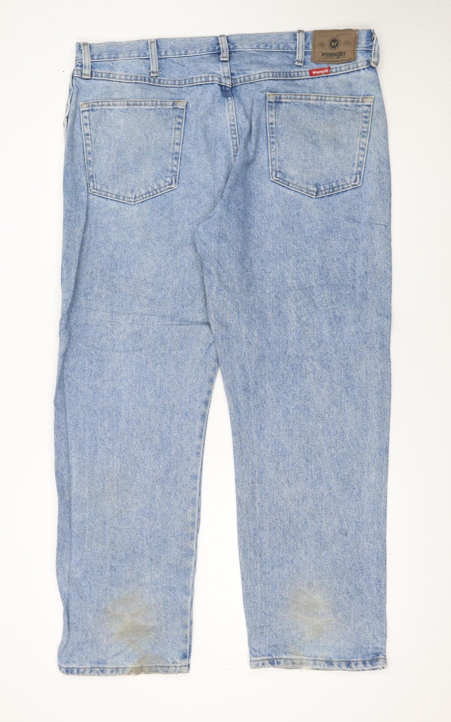 Wrangler Men's Blue Regular Fit Straight Leg Jeans 38x29