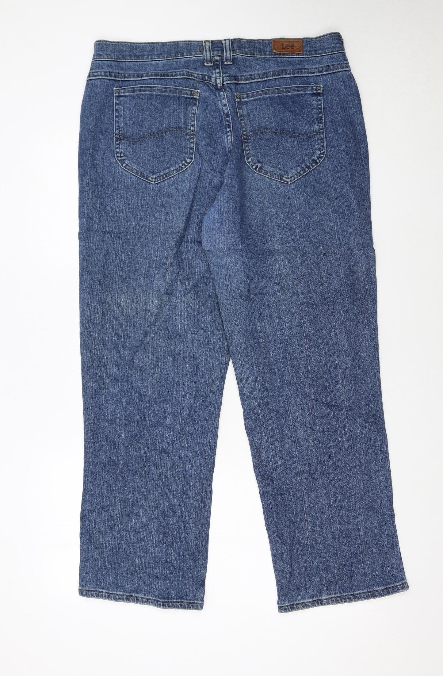 Lee Women’s Blue Relaxed Straight Leg Petite Jeans Size 14