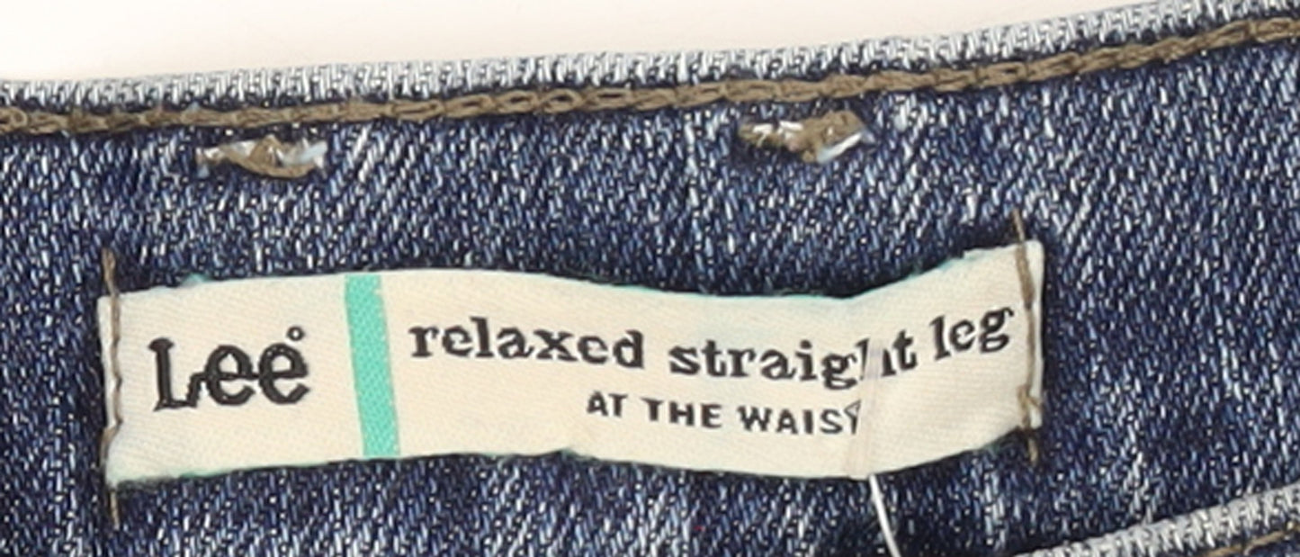 Lee Women’s Blue Relaxed Straight Leg Petite Jeans Size 14