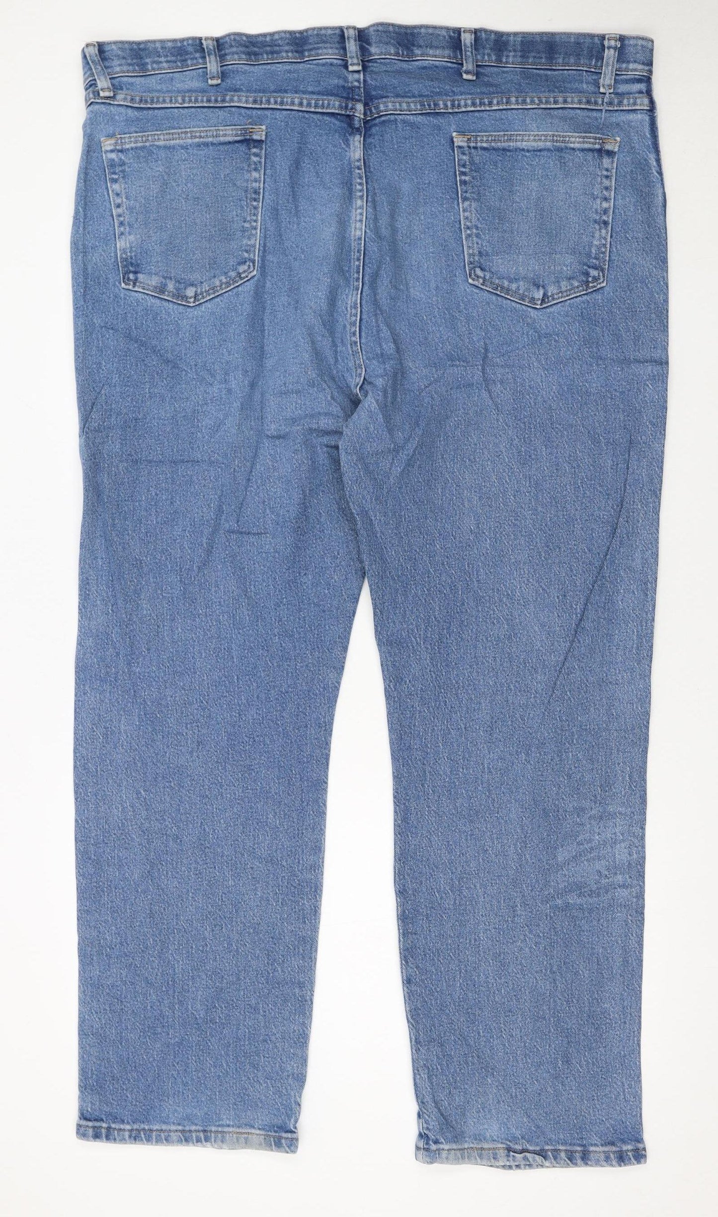 Wrangler Men's Blue Denim Straight Leg Jeans 44x30 Big & Tall