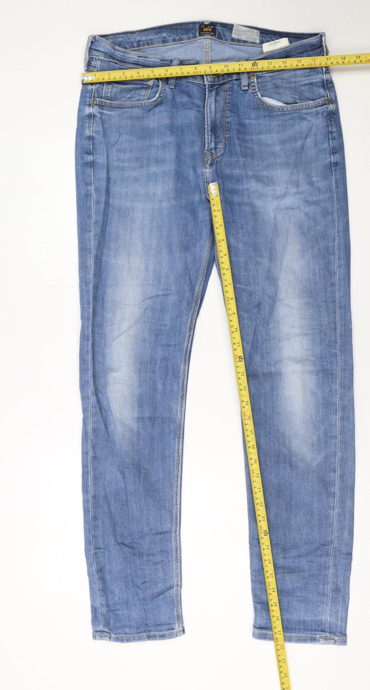 Lee Men’s Blue Straight Leg Jeans W33 L32 Denim Classic Fit