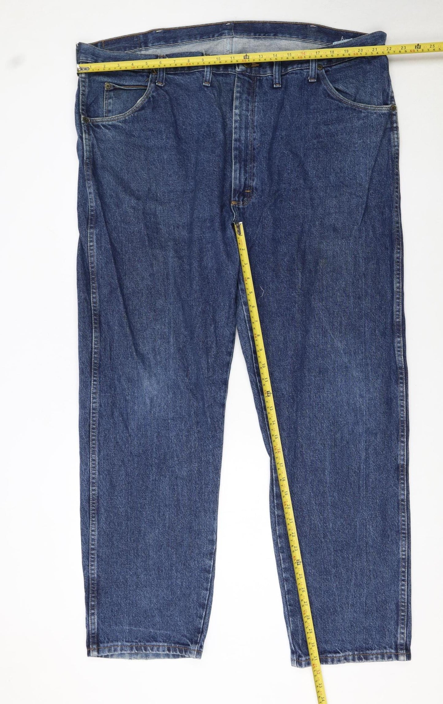 Wrangler Men’s Blue 44x30 Regular Fit Straight Denim Jeans