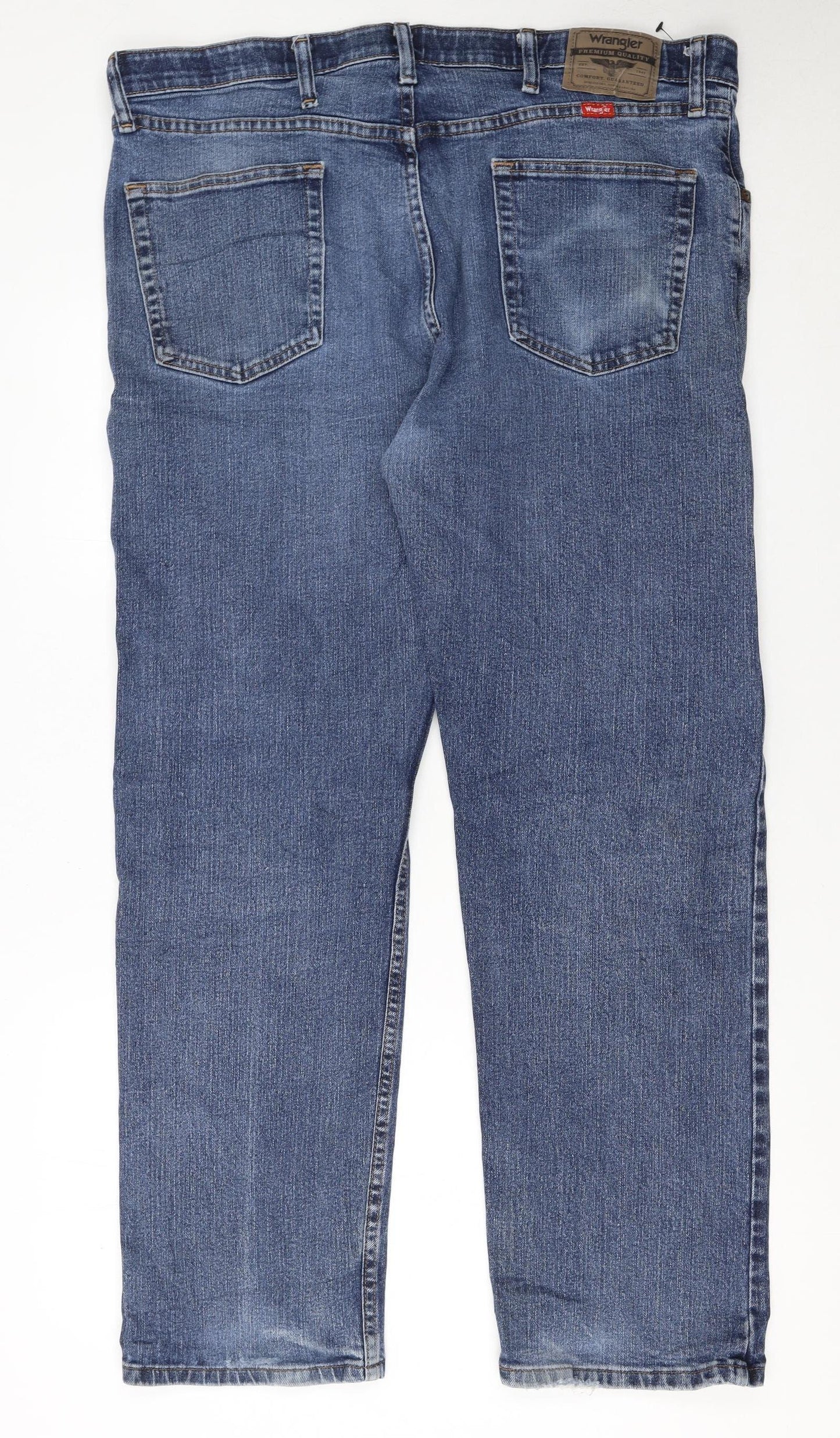 Wrangler Men’s Blue Regular Fit Straight Denim Jeans 38x30