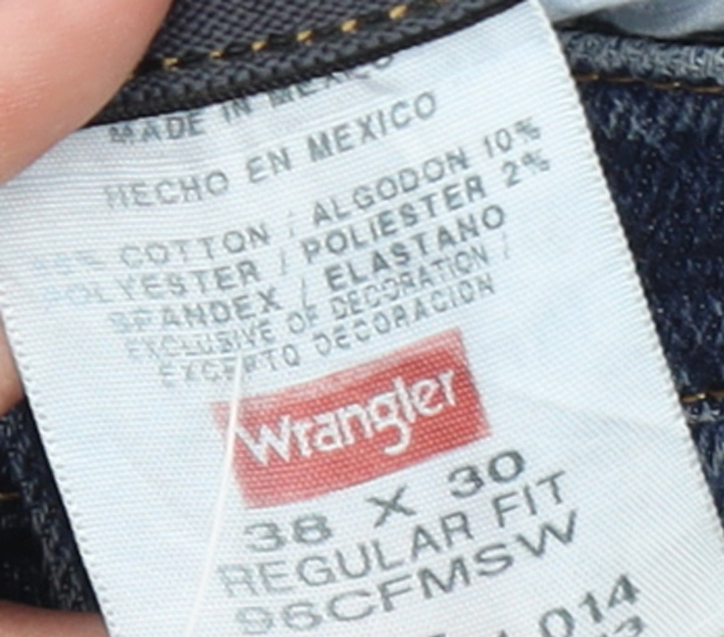 Wrangler Men’s Blue Regular Fit Straight Denim Jeans 38x30