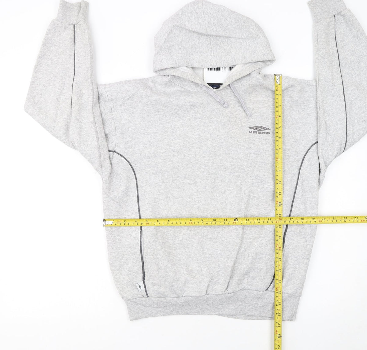 Umbro Boys Grey Pullover Hoodie 158cm Regular Fit Fleece Sportswear