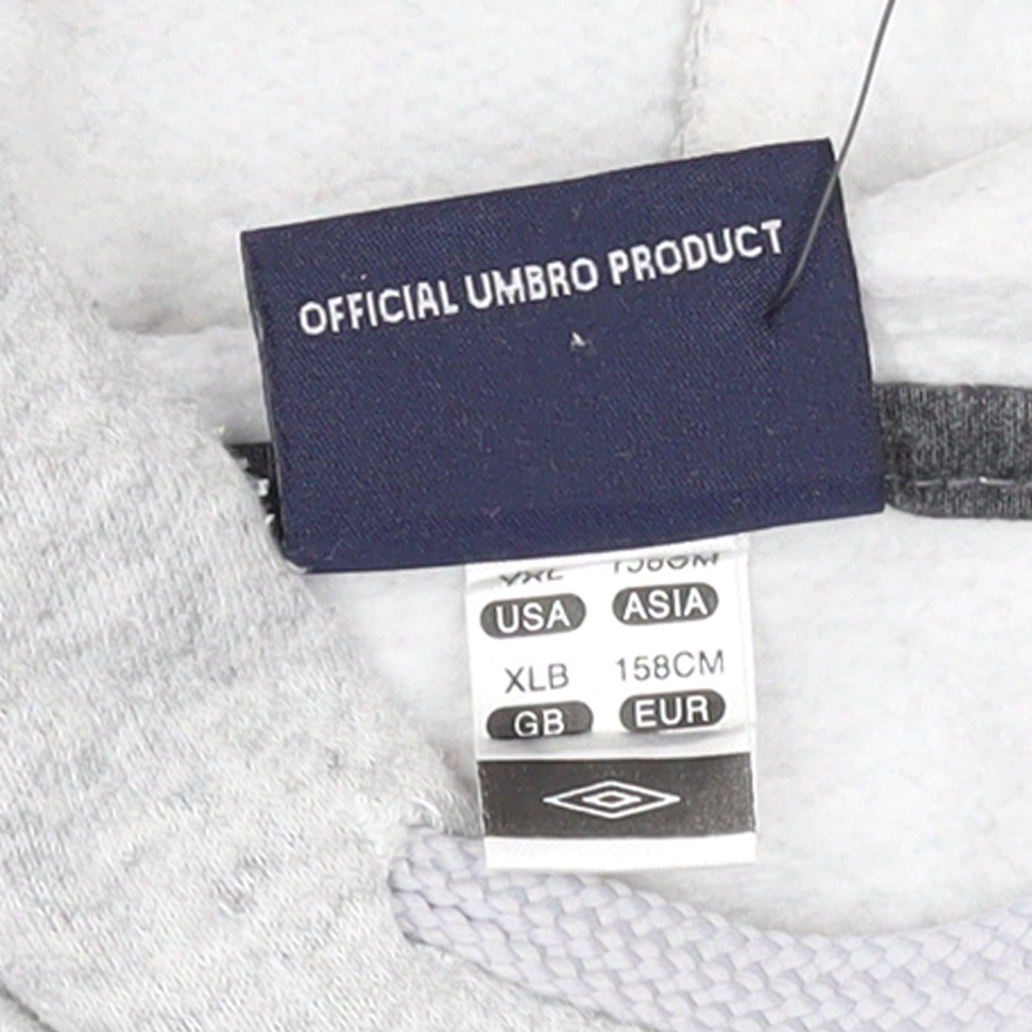 Umbro Boys Grey Pullover Hoodie 158cm Regular Fit Fleece Sportswear