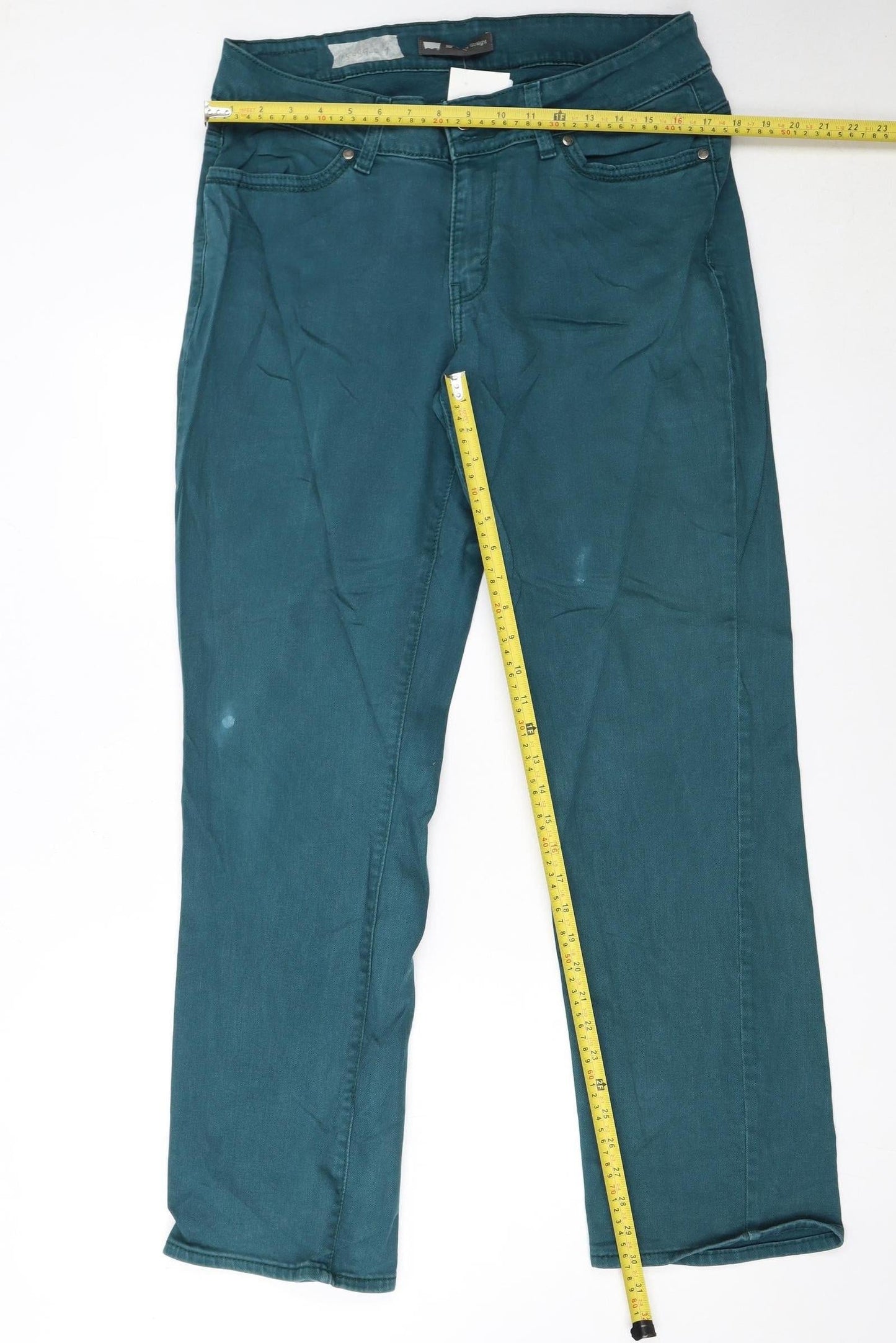 Levi's Men's Green Straight Denim Jeans W32 L32 Regular Fit