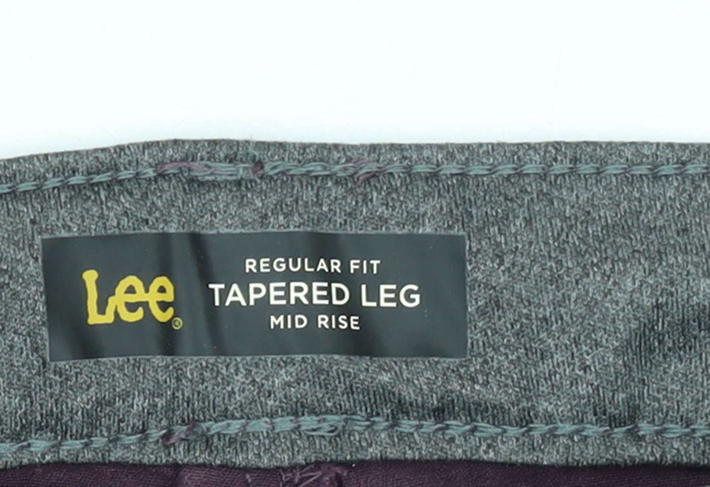 Lee Women's Purple Corduroy Tapered Leg Regular Fit Trousers Size 14