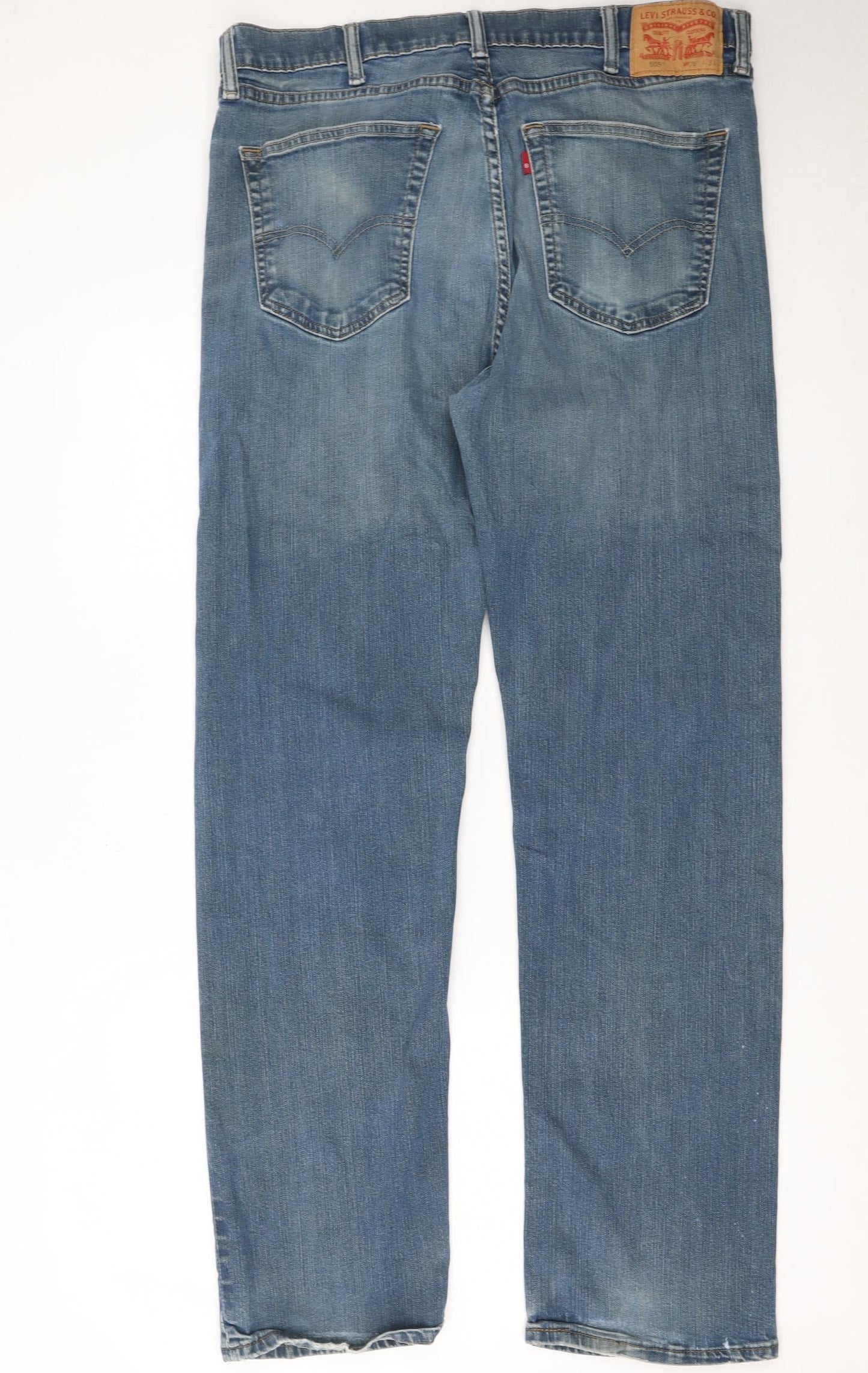 Levi's Men's Blue 505 Regular Fit Straight Leg Jeans W38 L34