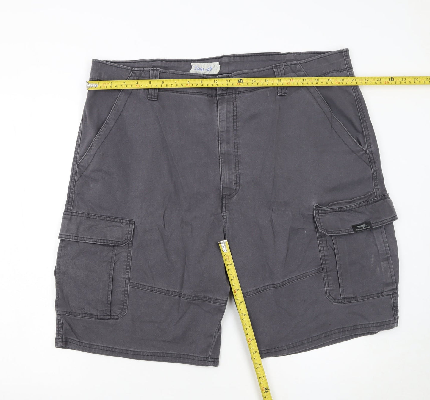 Wrangler Men's Grey Cargo Shorts Size XL 42in Cotton Stretch