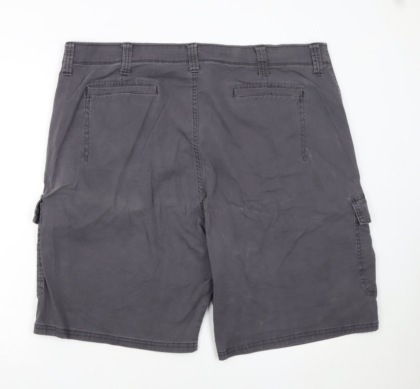 Wrangler Men's Grey Cargo Shorts Size XL 42in Cotton Stretch