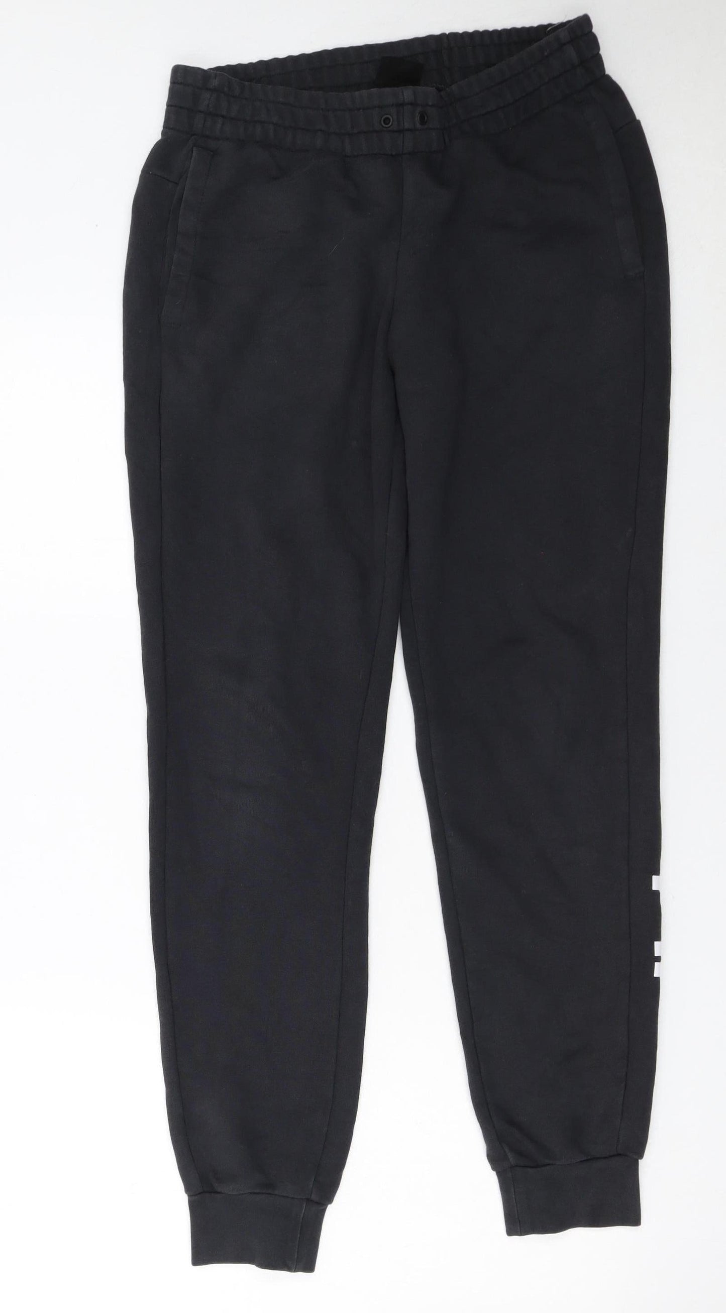 Adidas Womens Black Small Jogger Sweatpants Cotton Blend