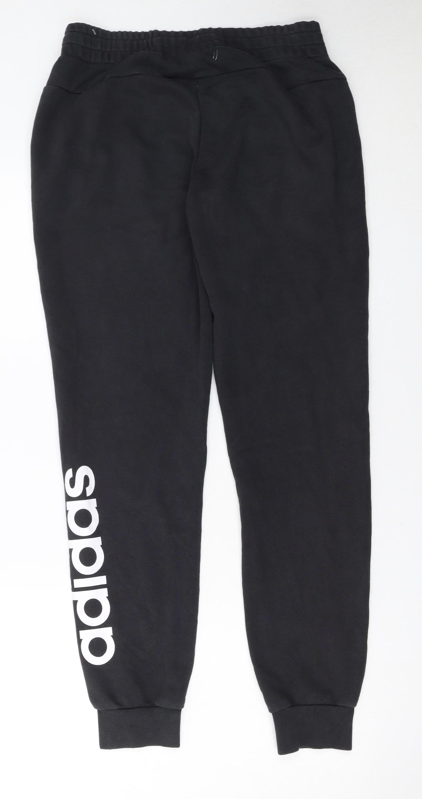 Adidas Womens Black Small Jogger Sweatpants Cotton Blend