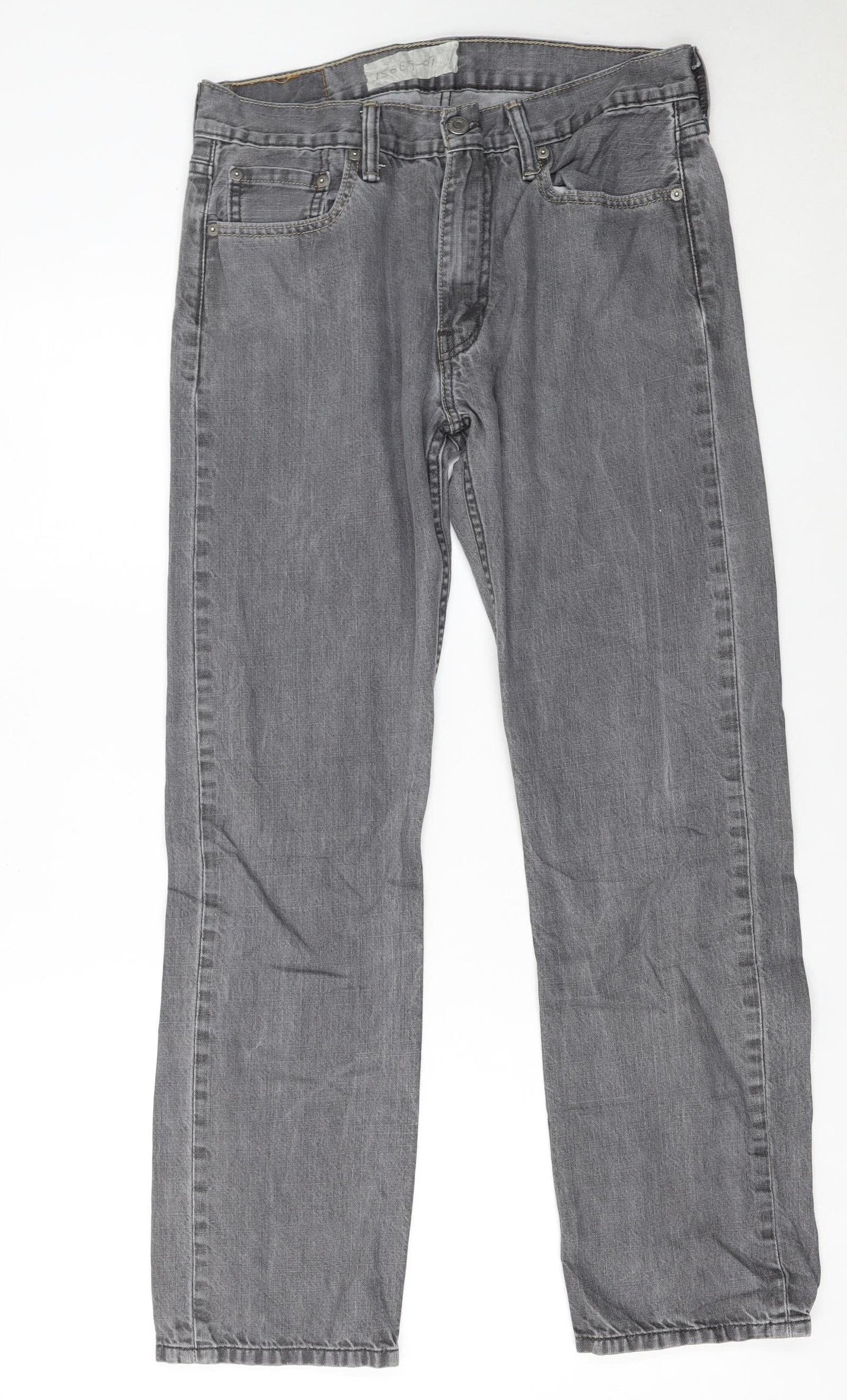 Levi’s 513 Men’s Grey Denim Jeans Size W32 L32 Straight Fit