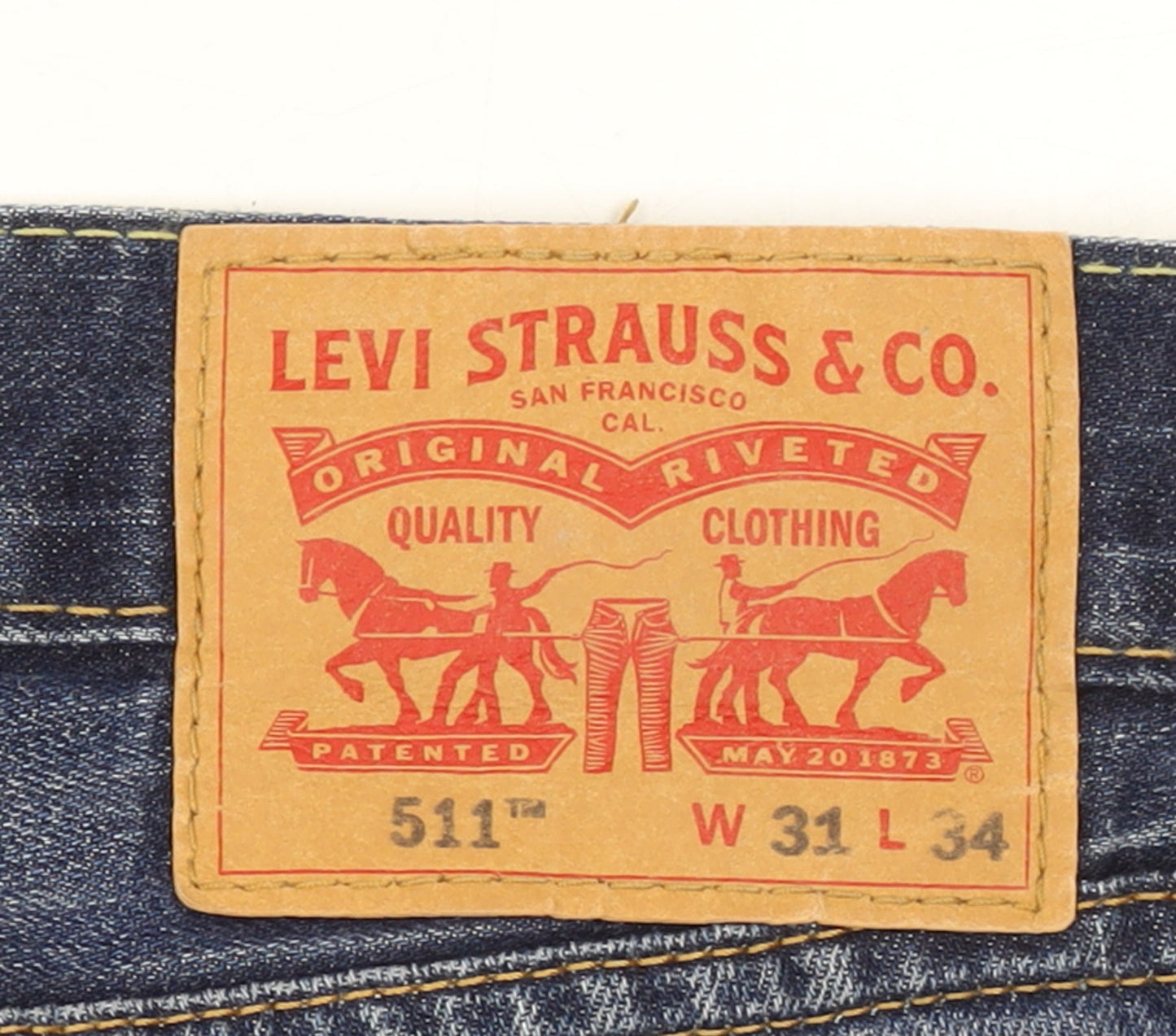 Levi's 511 Men's Blue Slim Fit Straight Jeans W31 L34 Denim