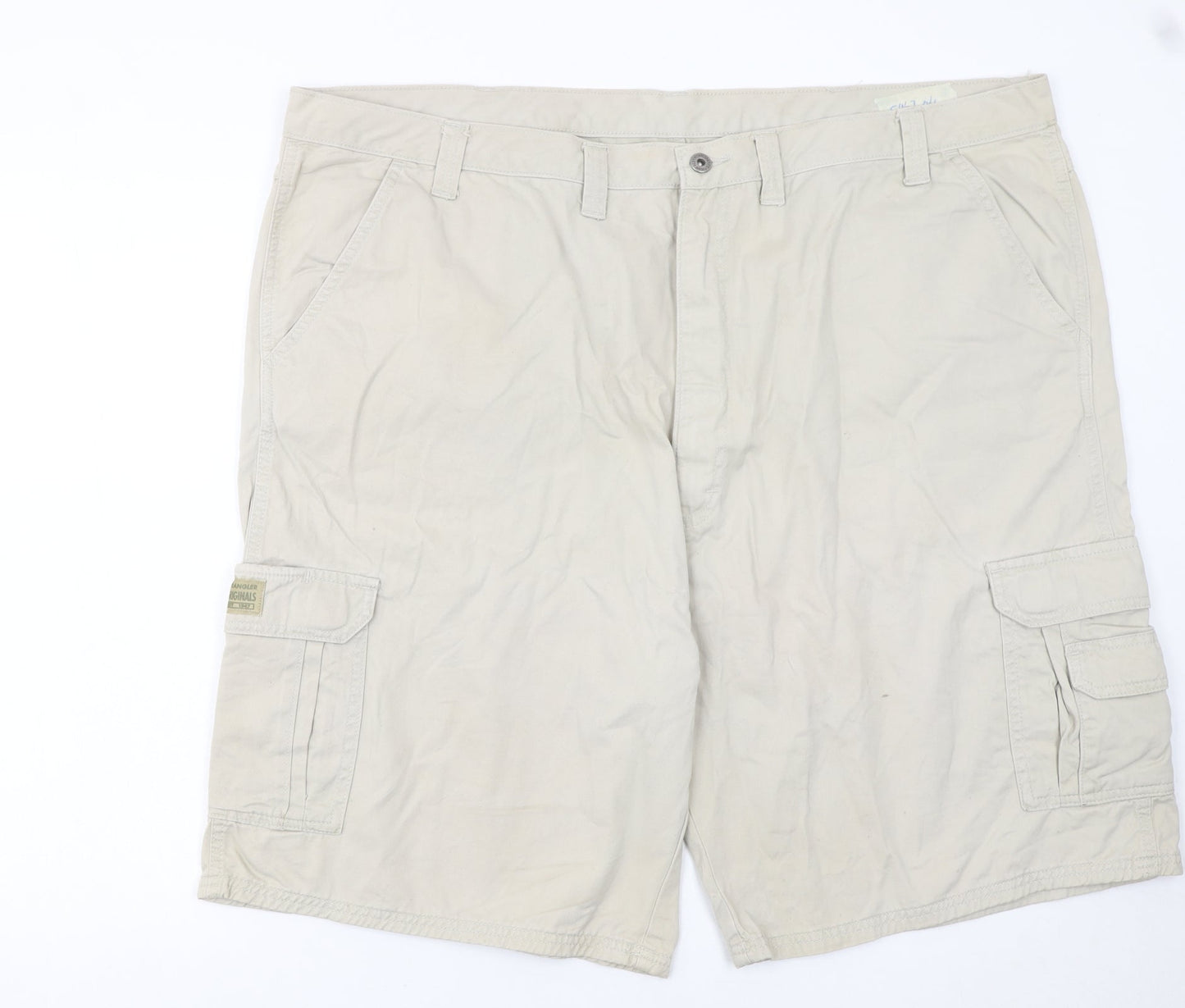 Wrangler Originals Men's Beige Cargo Shorts Size 46 Cotton Casual