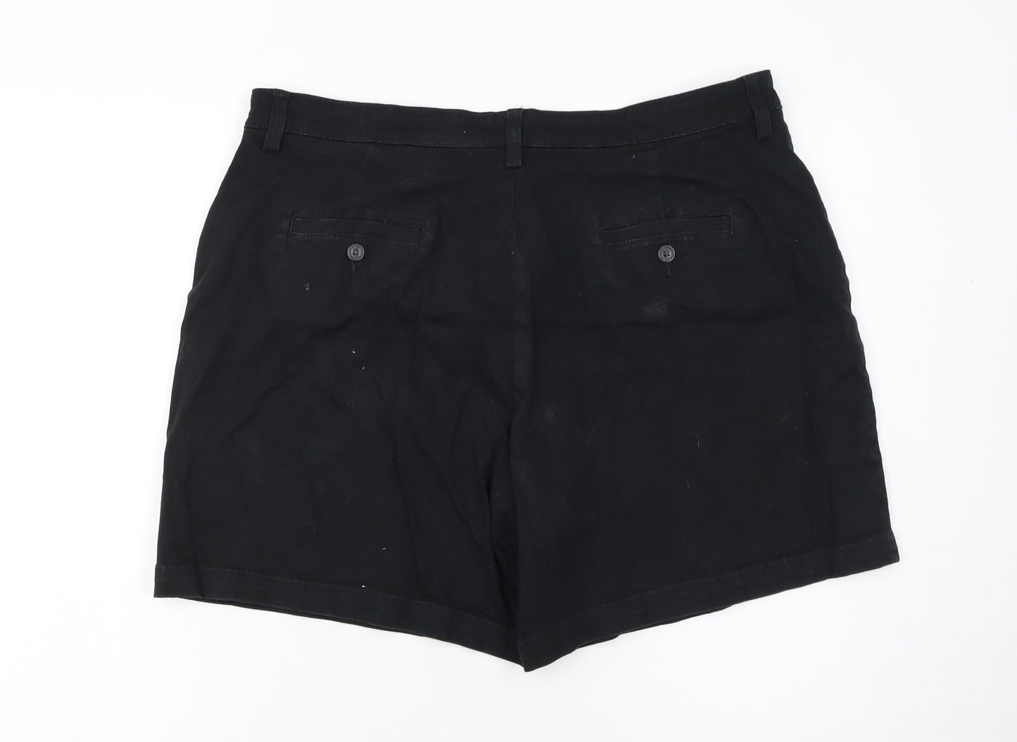 Lee Women's Black Chino Shorts Size 18 Stretch Cotton Blend