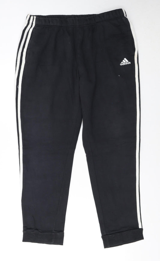 Adidas Men's Black Jogger Trousers L Sports Casual