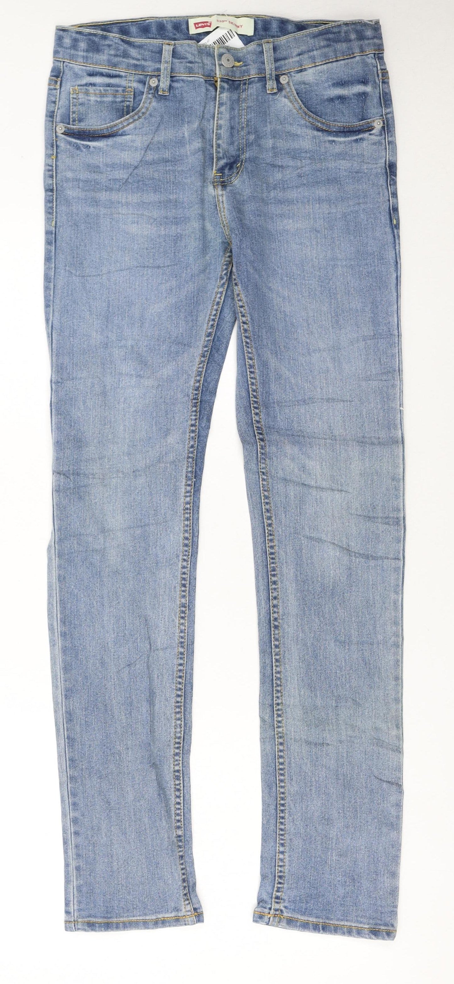 Levi's Boys Blue 510 Skinny Jeans Size 16 Years Light Wash Slim Fit