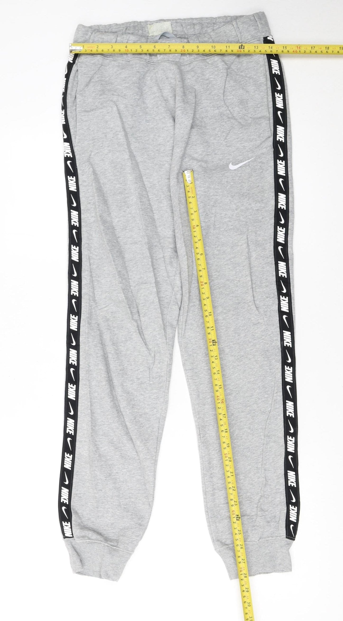 Nike Men's Grey Jogger Sweatpants Size S Logo Tapered Fit