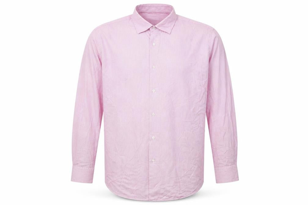 Hugo Boss Men's Pink Regular Fit Long Sleeve Button-Up Shirt Size 17.5
