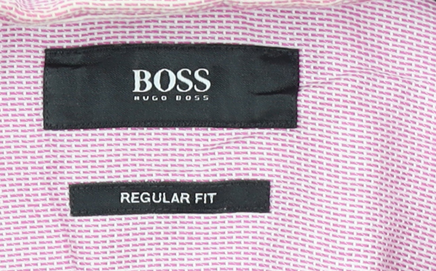 Hugo Boss Men's Pink Regular Fit Long Sleeve Button-Up Shirt Size 17.5