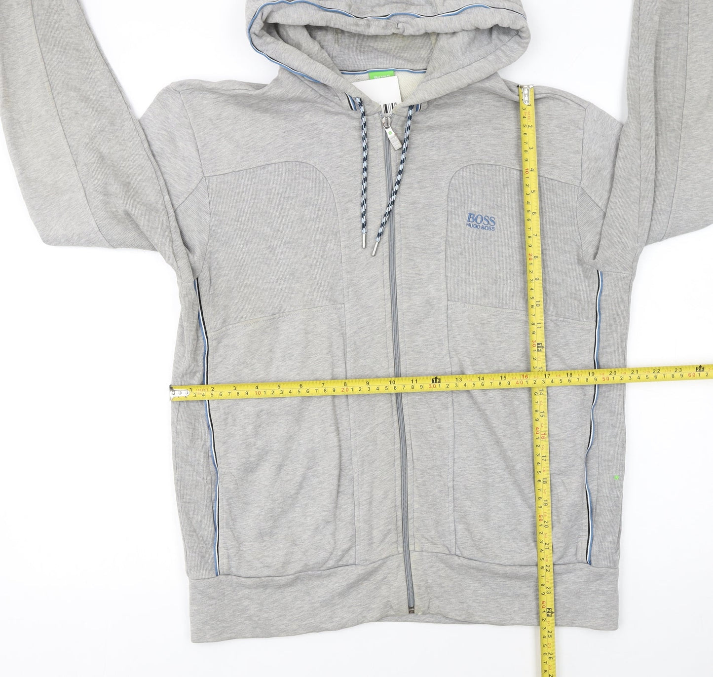 Hugo Boss Men's Grey Full Zip Hoodie Size M
