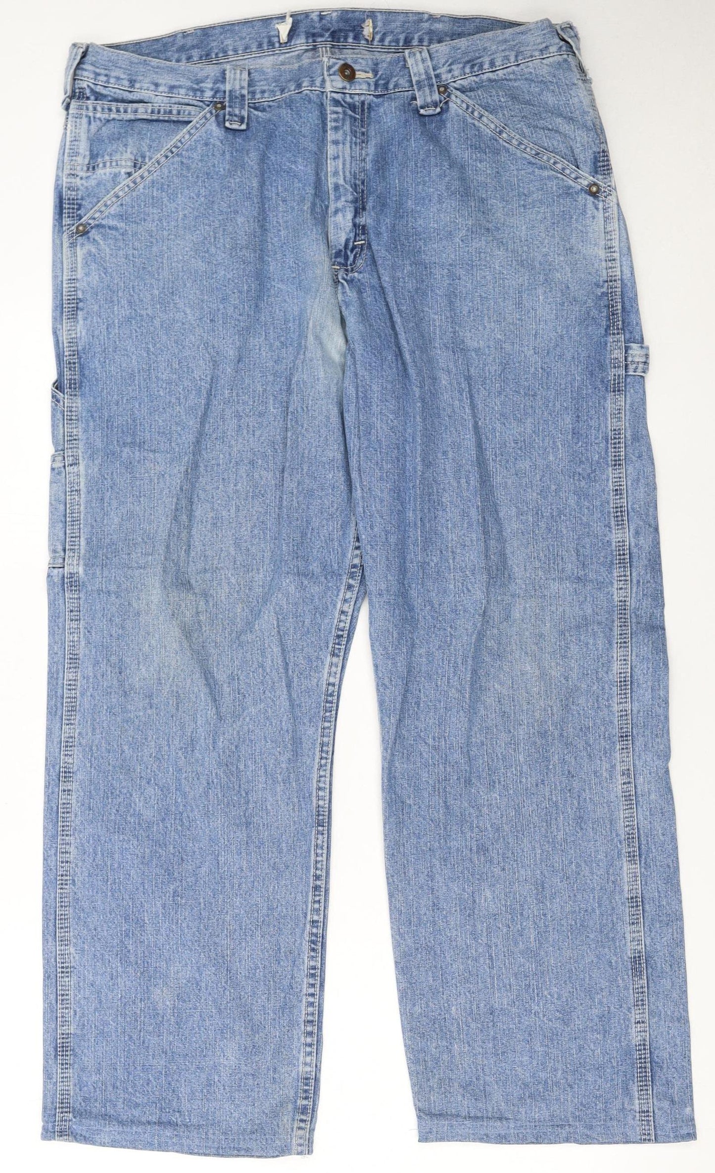 Lee Men’s Blue Straight Leg Denim Jeans 36W x 30L Cotton Regular Fit