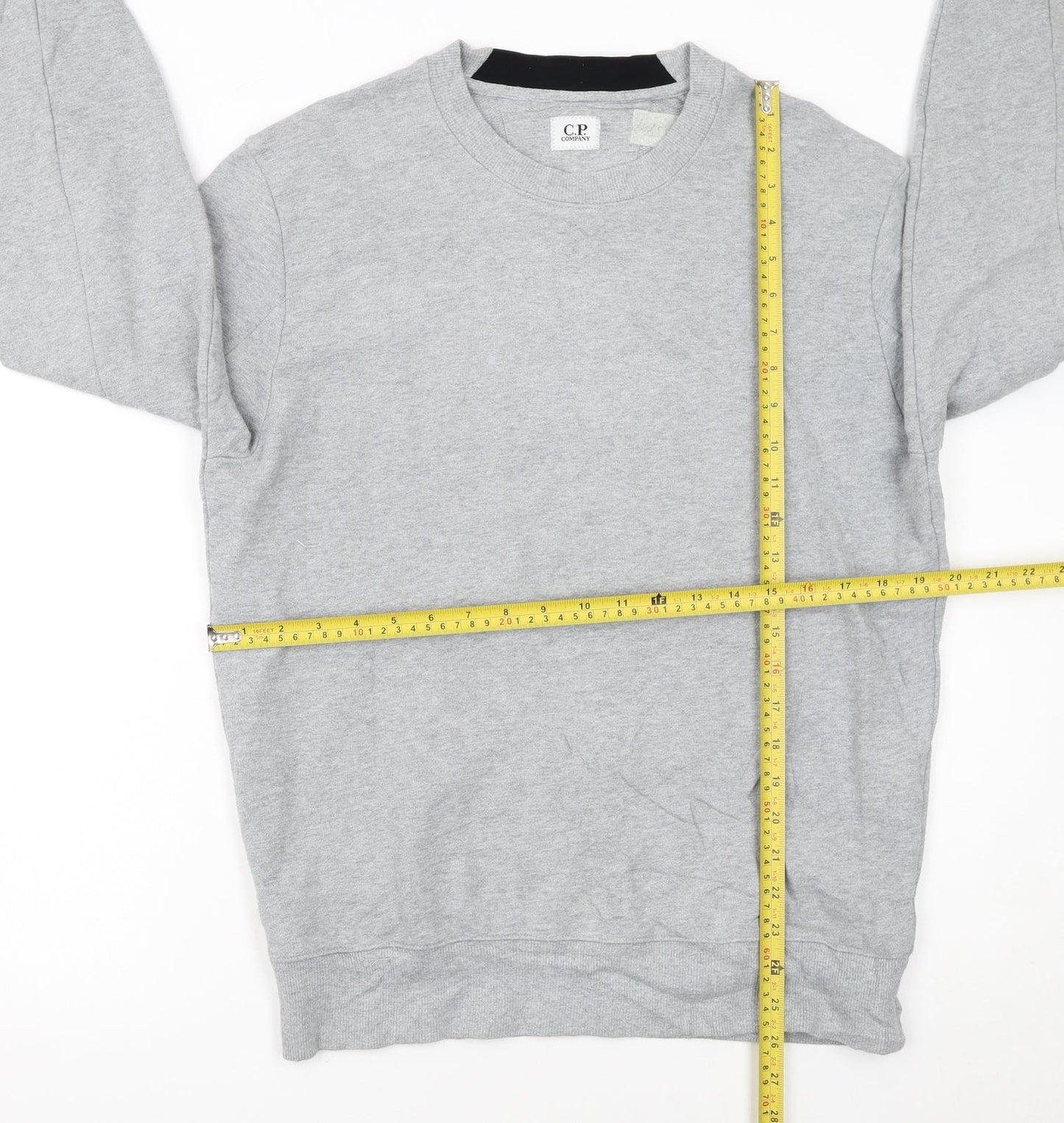 C.P. Company Men's Grey Cotton Pullover Sweatshirt M Regular Fit