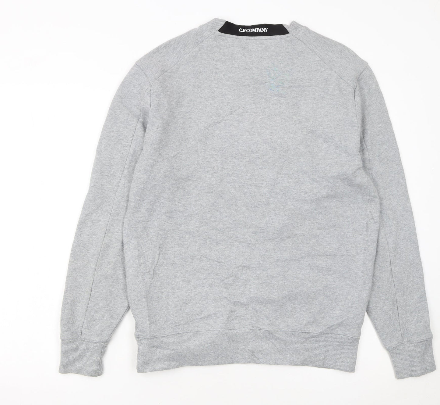 C.P. Company Men's Grey Cotton Pullover Sweatshirt M Regular Fit