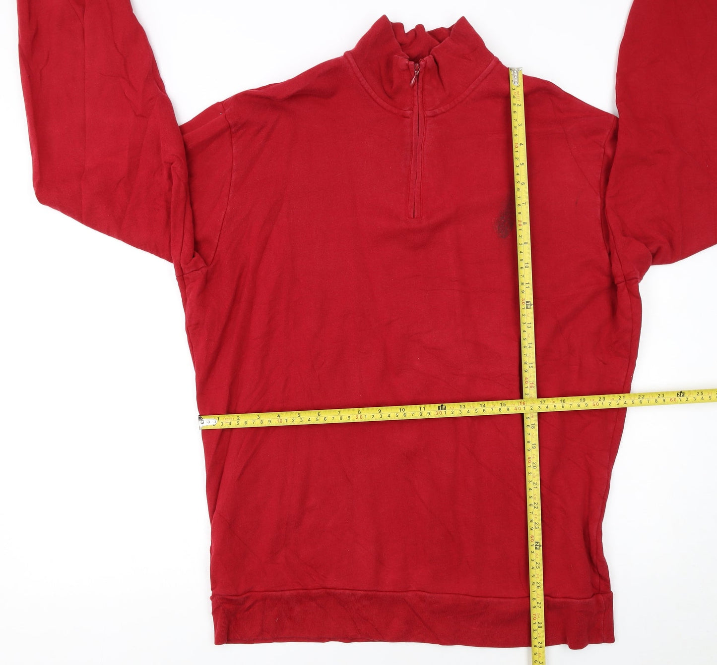 Ralph Lauren Polo Golf Men Red 1/4 Zip Cotton Sweatshirt Size L