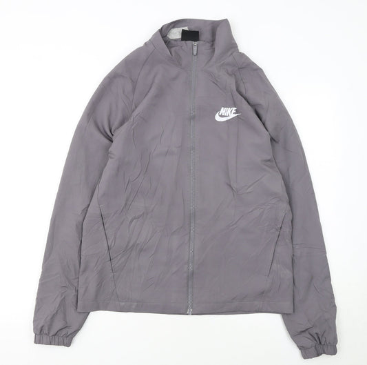 Nike Womens Grey M Track Jacket Lightweight Full Zip Activewear
