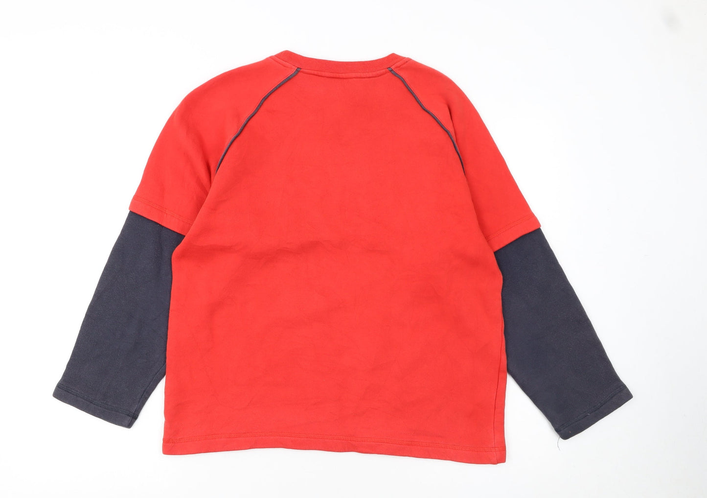 Adidas Boys Red Pullover Sweatshirt 14 Years Logo Athletic Fleece Top