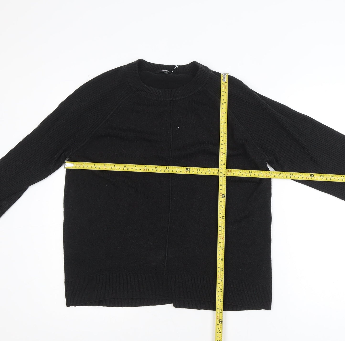 Next Men’s Black Acrylic Crew Neck Knit Jumper Size M