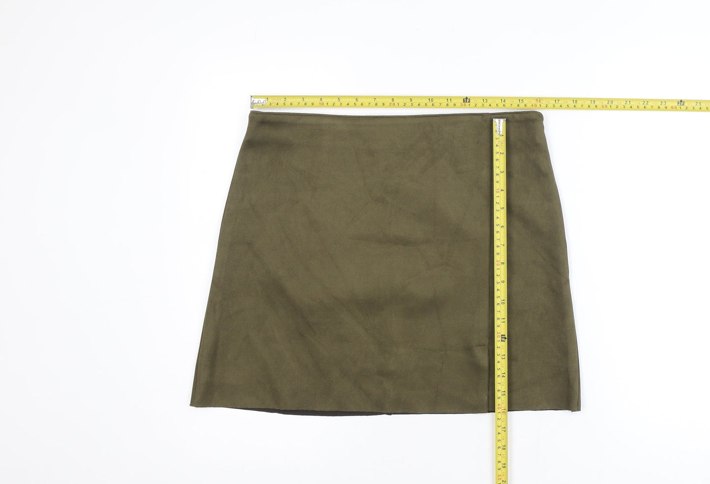 Primark Women’s Green Suede Look Pencil Skirt Size 14