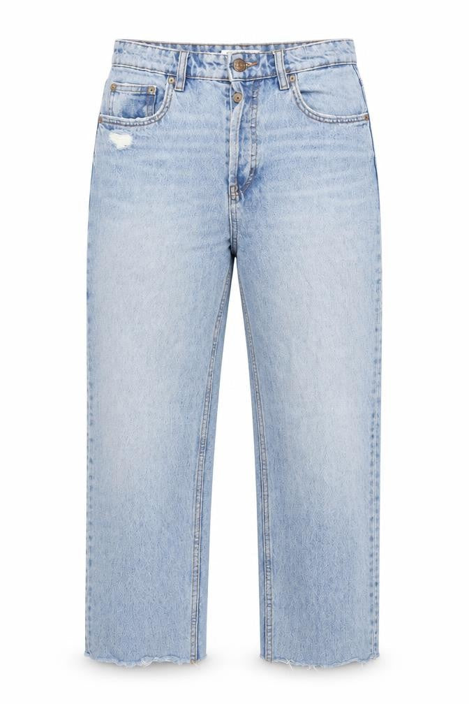 Pull&Bear Women's Blue High Rise Straight Jeans Size 10