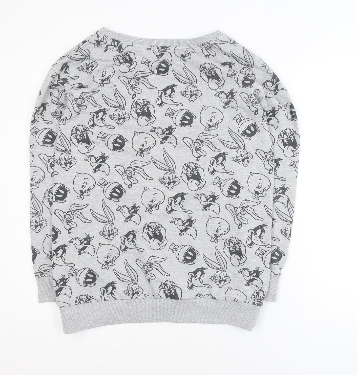 Cropp Mens Grey Cartoon Graphic Pullover Sweatshirt M