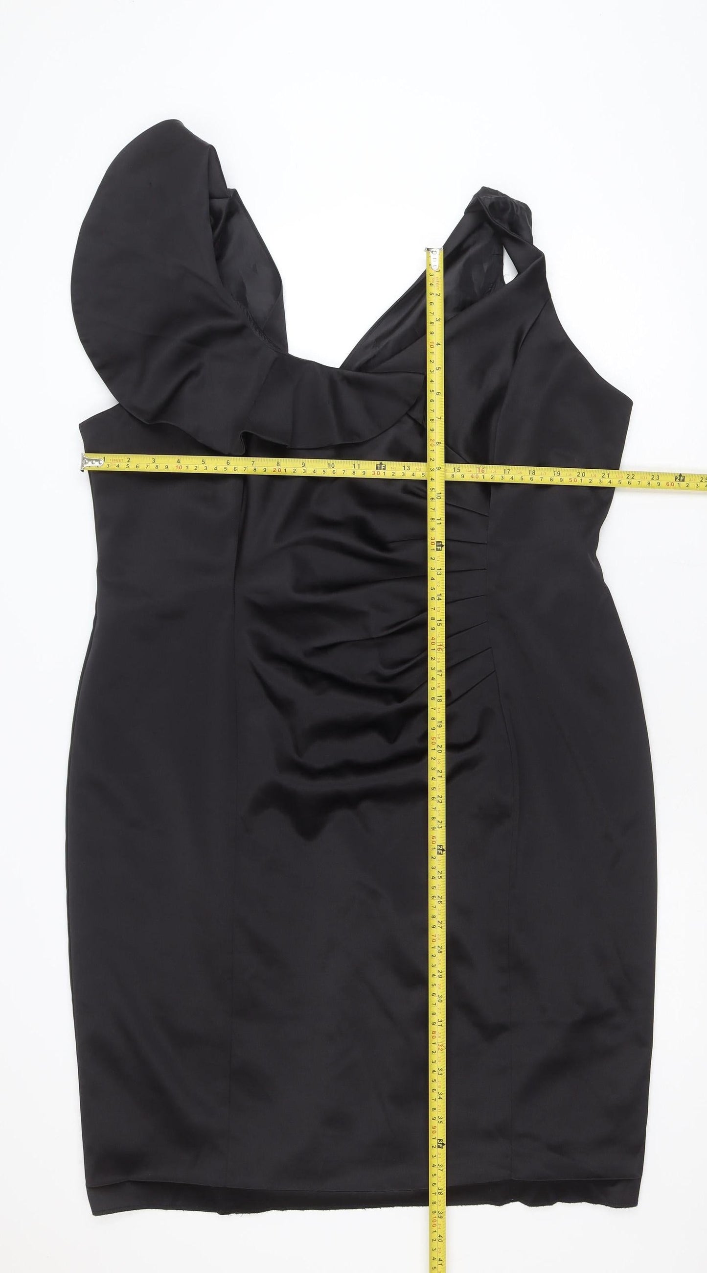 Debenhams Womens Black Plus Size 22 One Shoulder Bodycon Dress