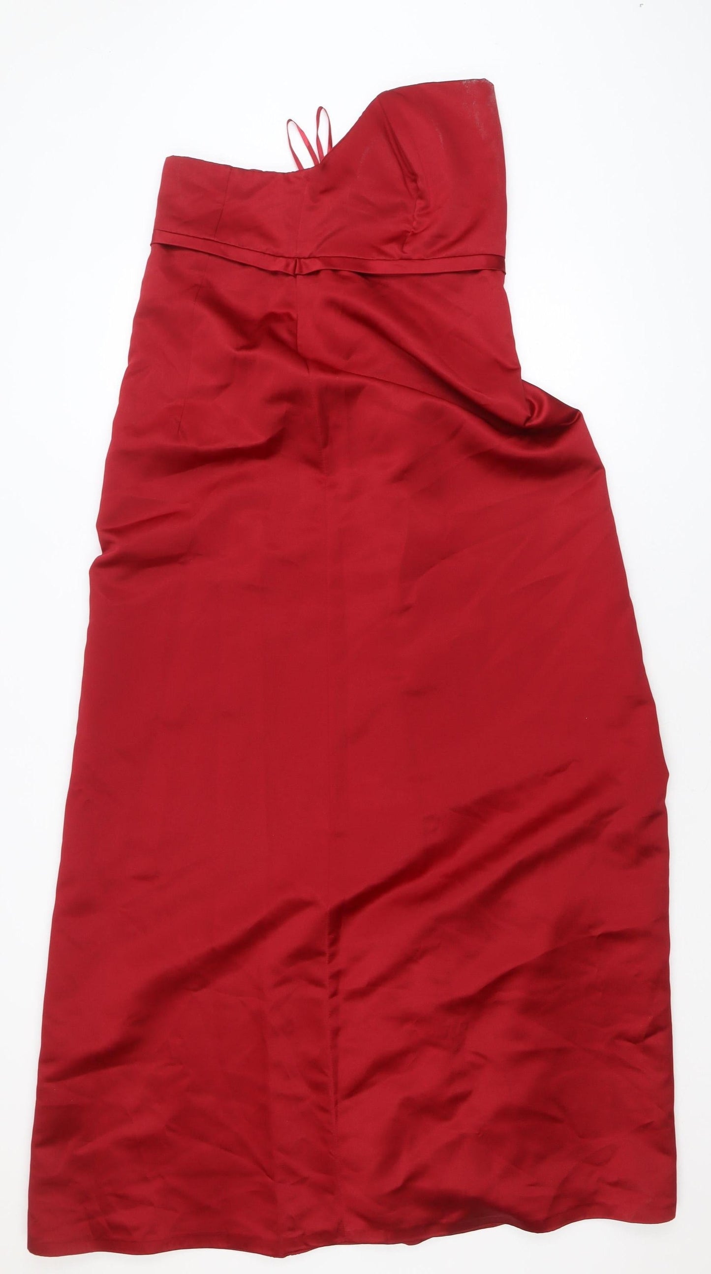 Lucy Rose Women's Red Strapless Fit & Flare Long Dress Size 18