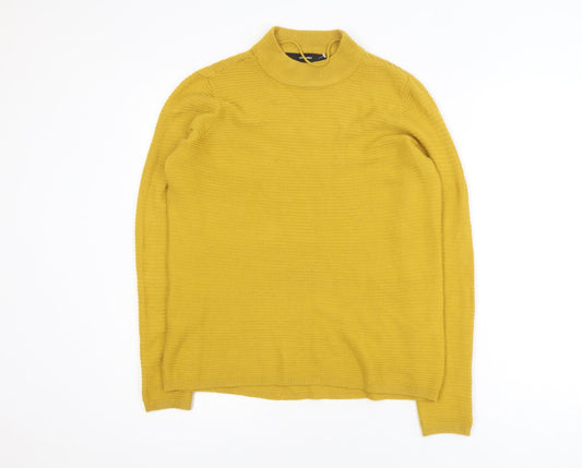 Vero Moda Women Yellow Roll Neck Knit Pullover Jumper Size M