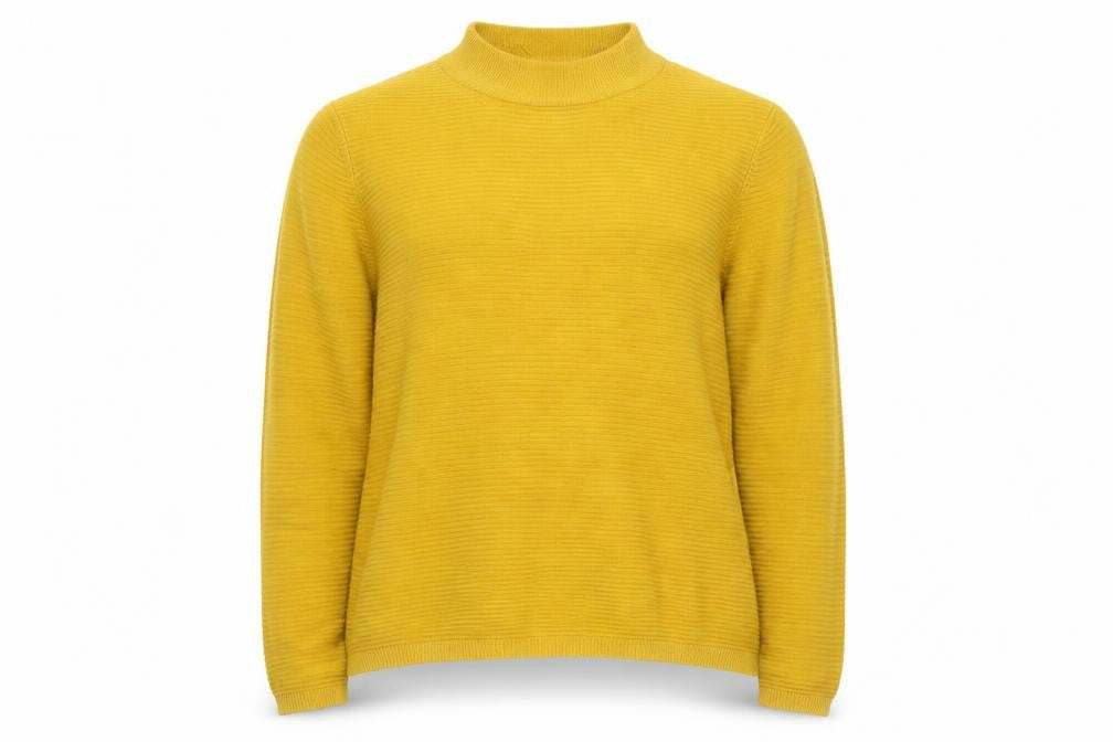 Vero Moda Women Yellow Roll Neck Knit Pullover Jumper Size M