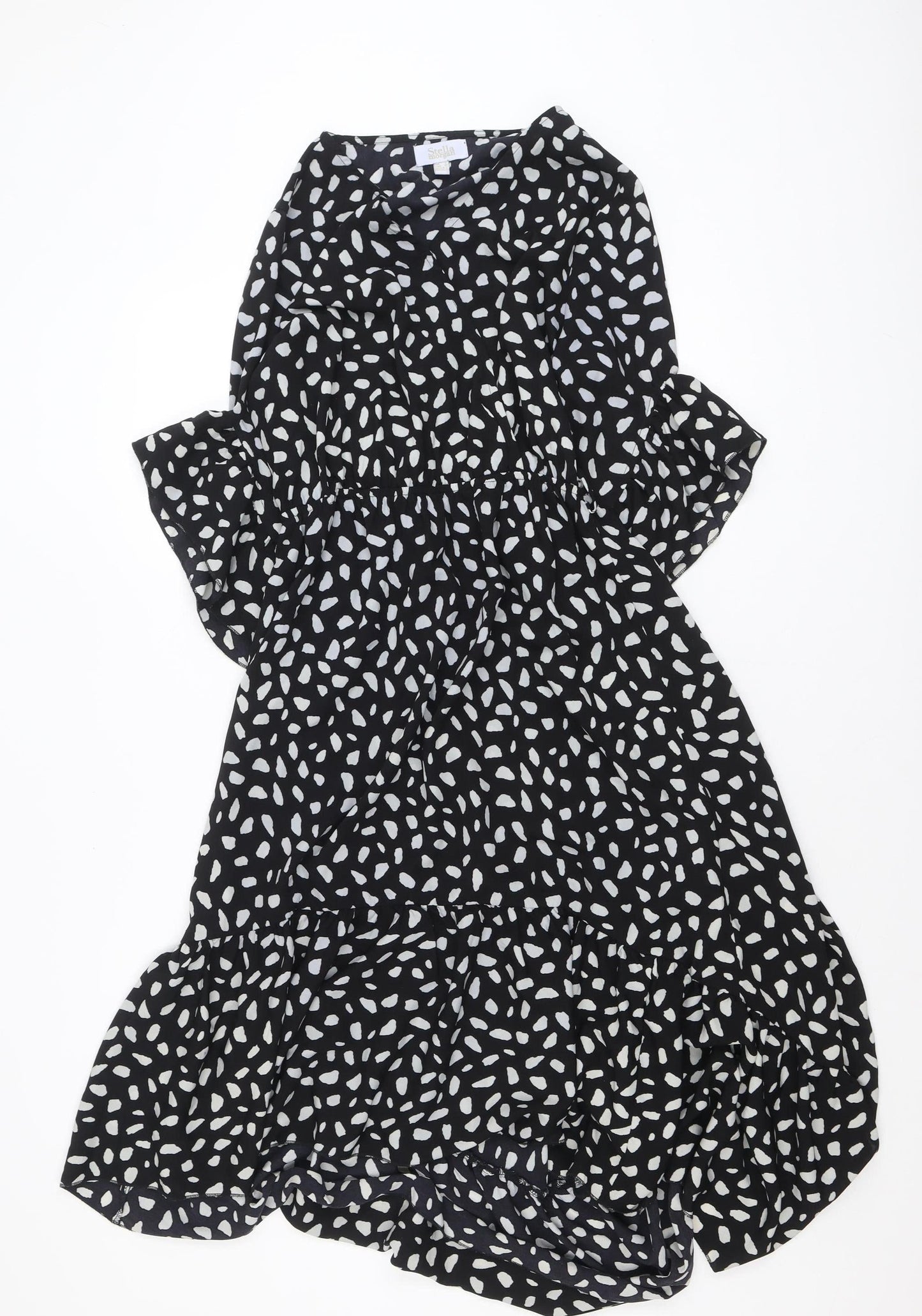Stella Morgan Women’s Black Animal Print Hi-Low A-Line Dress Size 8