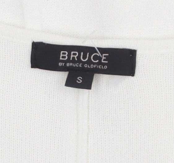 Bruce by Bruce Oldfield Women's Ivory Knit Open Cardigan Size S