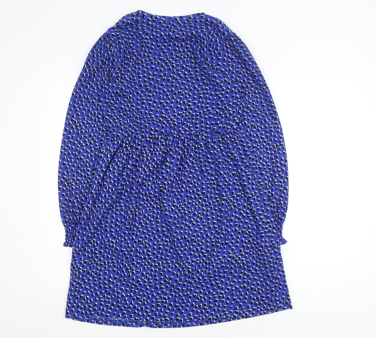 New Look Women Blue Animal Print A-Line Dress Size 8