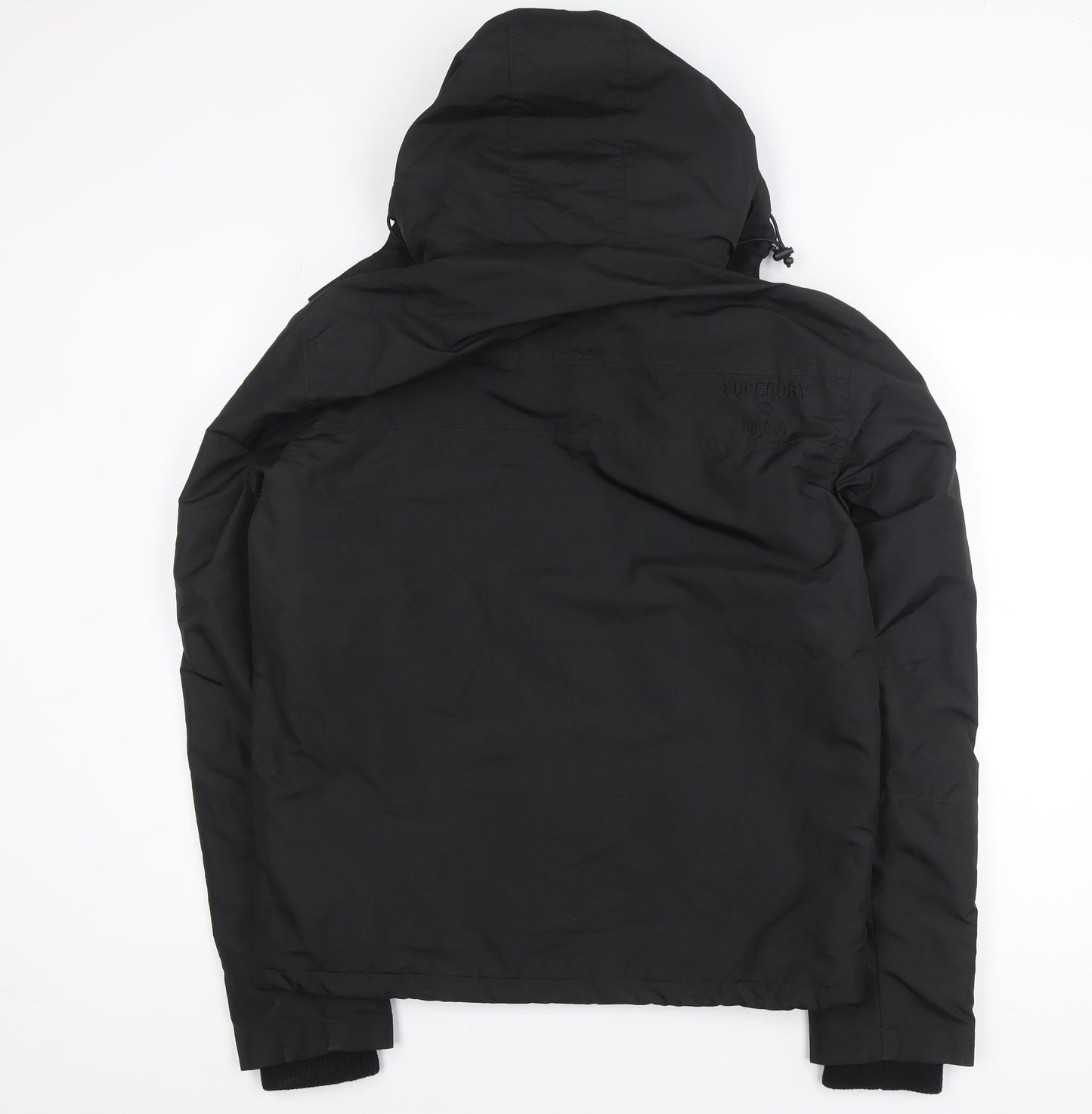 Superdry Men's Black M Puffer Jacket Hooded Waterproof Windproof
